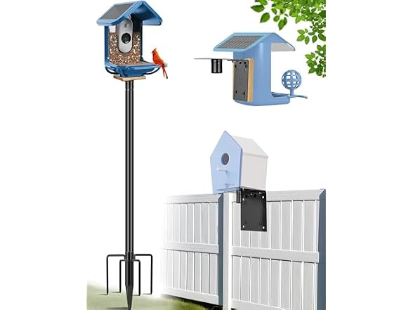 XDW-GIFTS 76in Metal Bird Feeder Pole