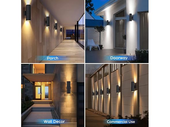 TOBUSA Modern Dusk to Dawn Outdoor Wall Lights