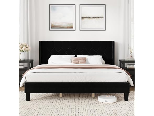 Novilla King Bed Frame, King Bed Frame with Headboard