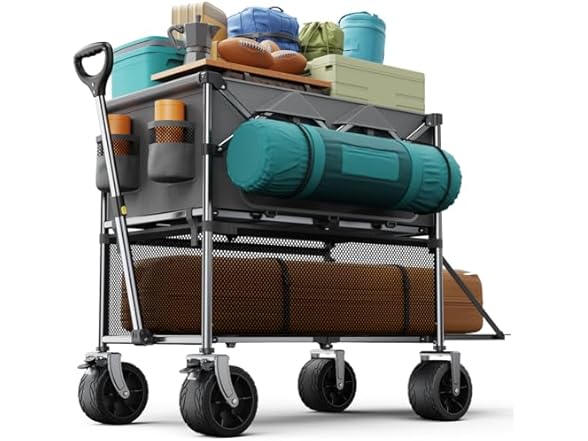 Collapsible Wagon Double Decker Grey