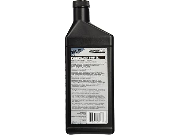 Generac 6656 Pressure Washer Pump Oil