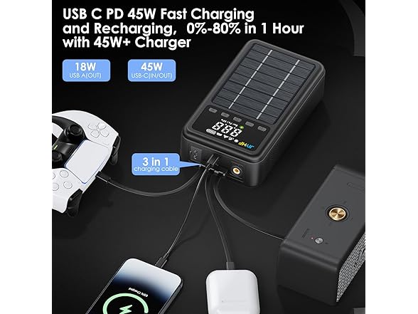 JIYHF 3000A Jump Starter with Air Compressor