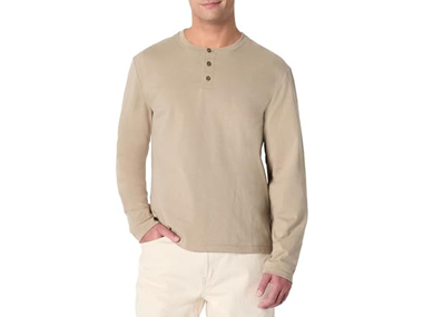 $6.99, Was $19.90, 64% Off! Amazon Essentials Men Long-Sleeve Henley Shirt dealfomo