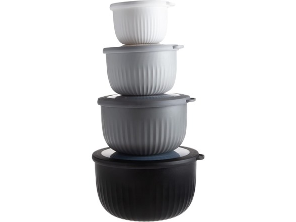 Black/White - 8-Piece Set - Deep Bowls