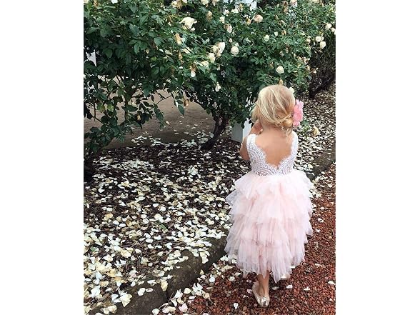 2Bunnies Women (4T) Girl Peony Lace Back Dress