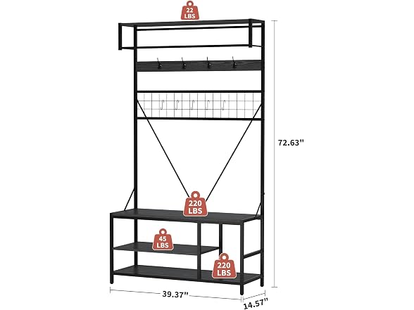 Takywep Freestanding Clothes Rack for