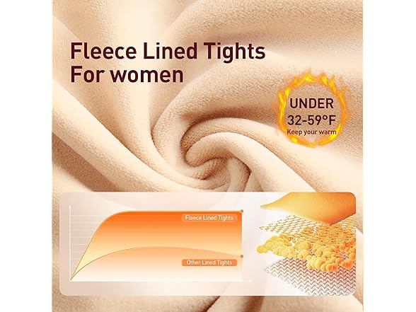 Translucent Fleece Lined Tights Women