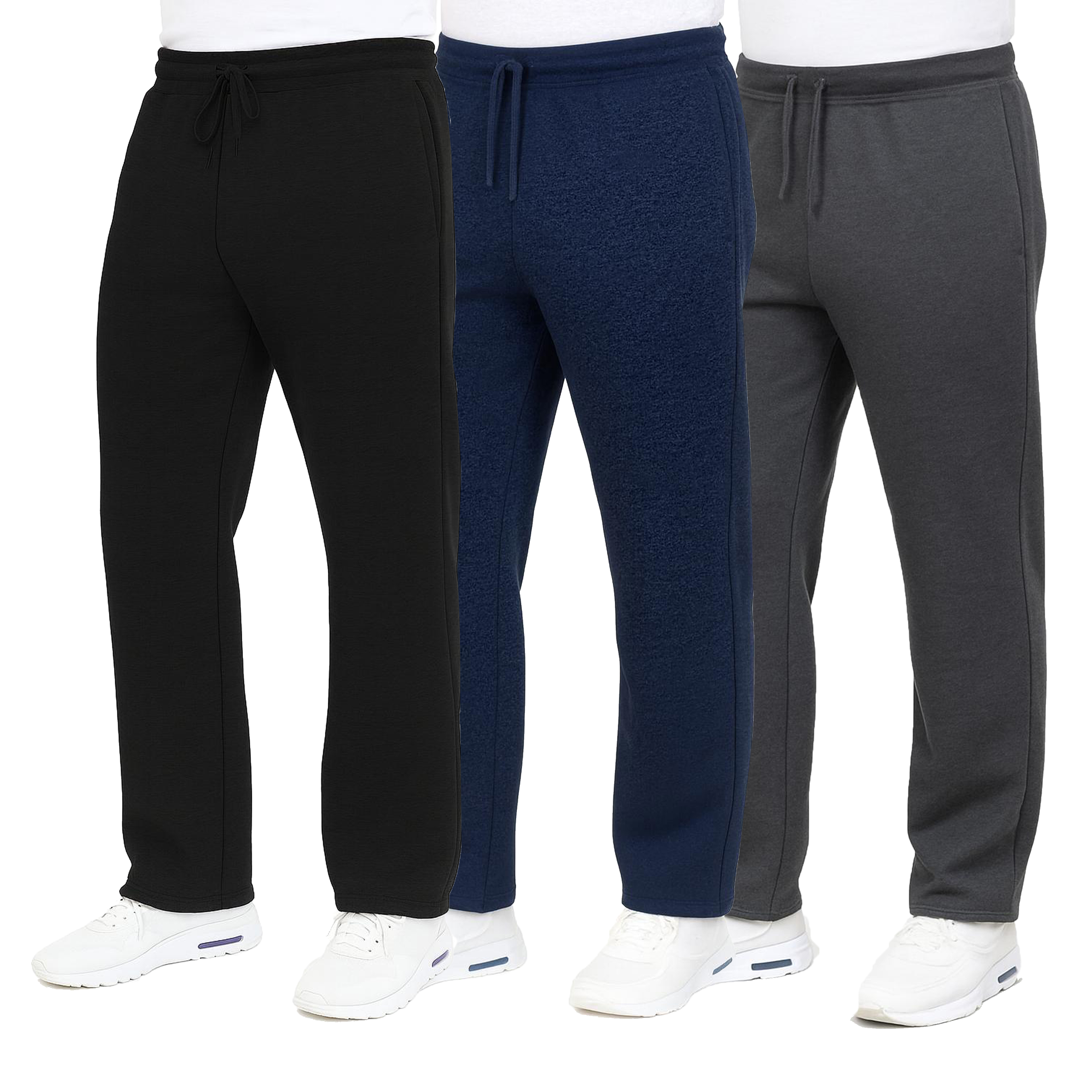 3Pk Mens Heayweight Fleece-Lined Sweatpants - Gallery 14
