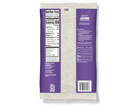 Amazon Grocery Jasmine Long Grain Rice 2 Lb