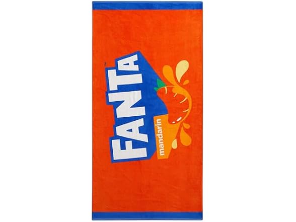 Idea Nuova Fanta Beach Towel, 30"x60" Large Orange