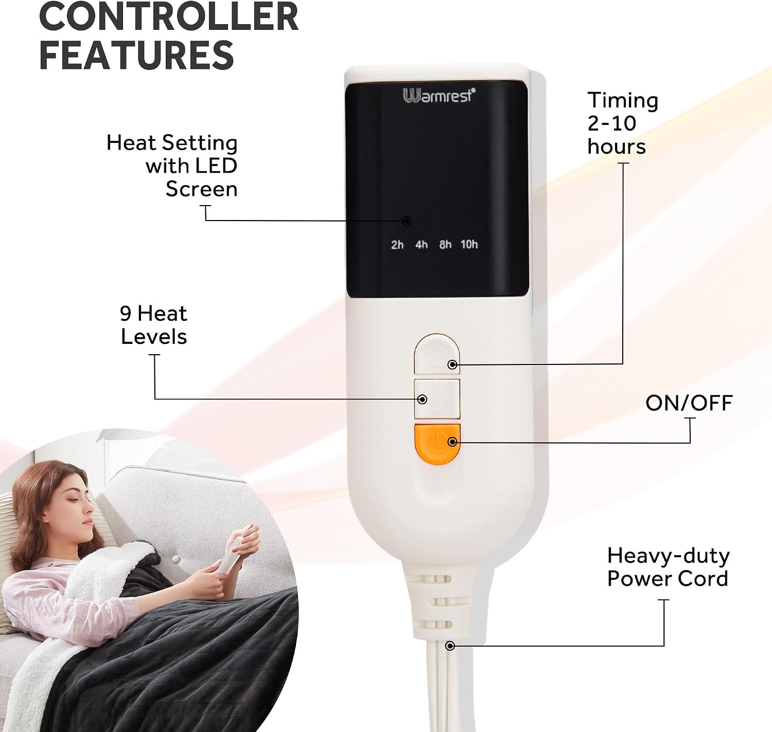 Warmrest Heated Electric Blanket Twin - Gallery 18