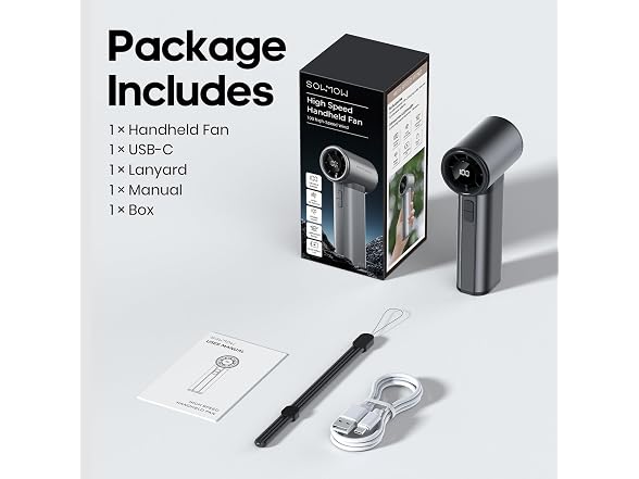 Sowmow Silver Handheld Turbo Fan