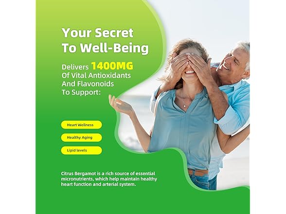 ElevateLife Citrus Bergamot 1400mg, 120 Capsules