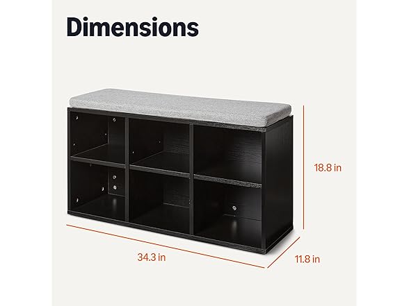 Amazon Basics Shoe Storage Bench w/Cushion