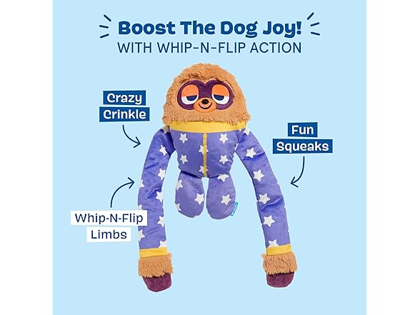 Barkbox Slow Jams Dan Dog Toy Plush Sloth
