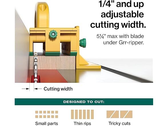 MICROJIG GRR-RIPPER GR-100 3D Table Saw Pushblock, Yellow