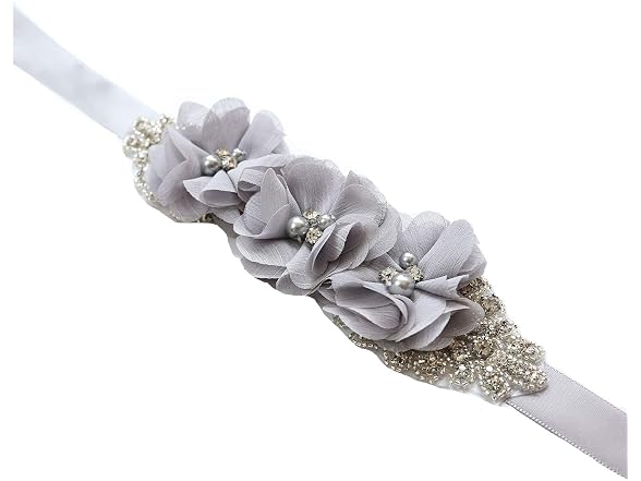 Lauthen.S Women (OS) Bridesmaid Flower Sash Belt