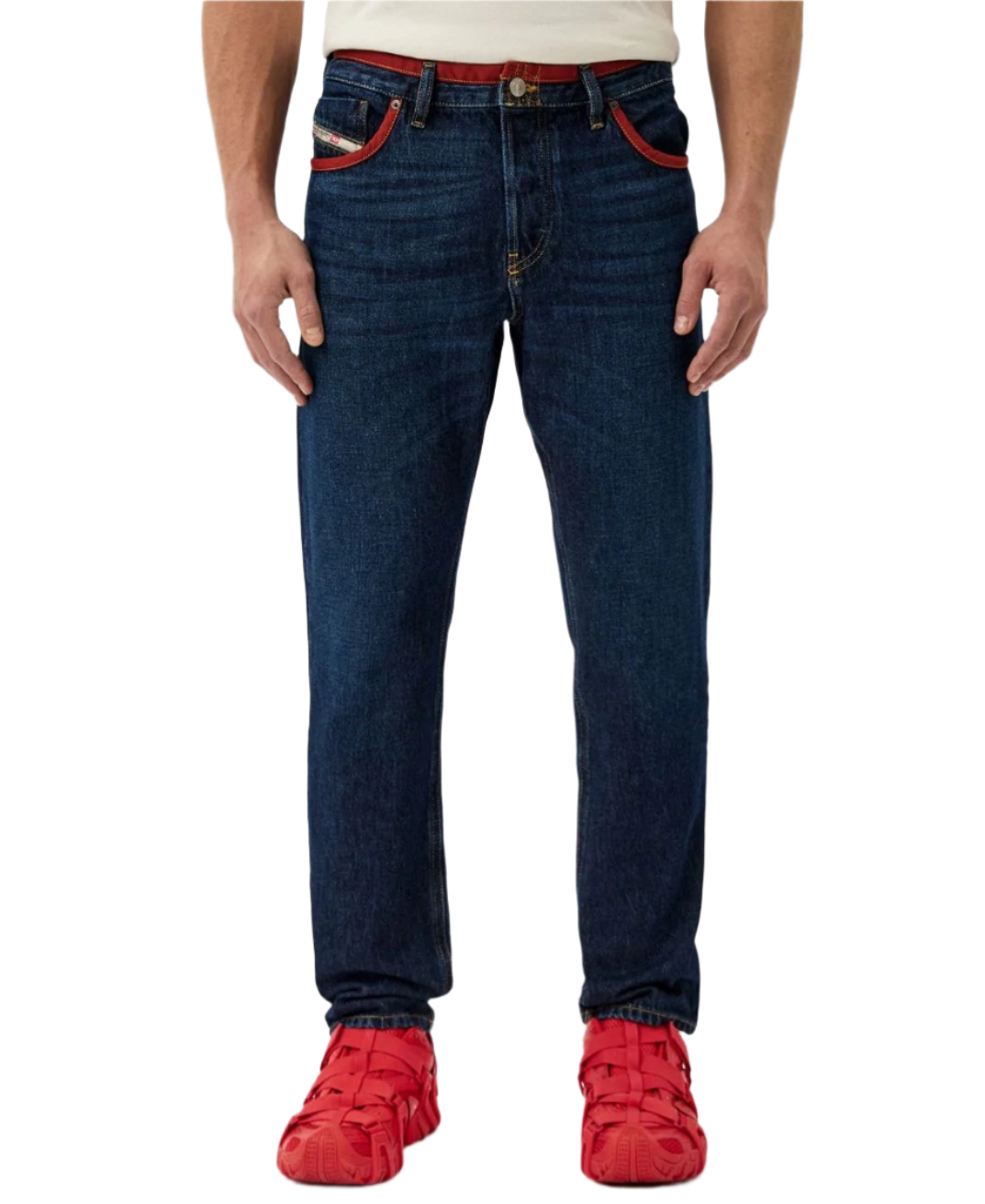 Diesel Mens Outline Straight Leg Denim Jeans - Gallery 4