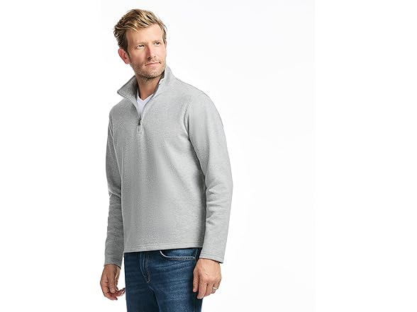 SAKS Fifth Avenue Mens Pique QuarterZip Pullover