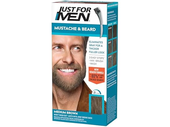Just For Men Mustache & Beard Medium Brown