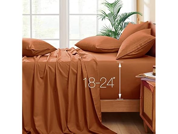 6 Piece Extra Deep Pocket King Sheets