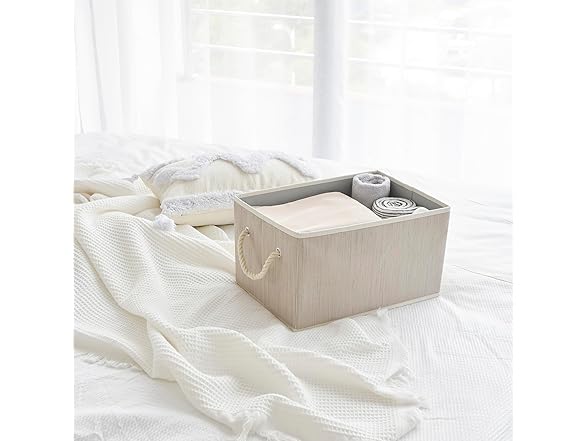 Sukkiri Homu 2-Pack Fabric Storage Baskets Grey