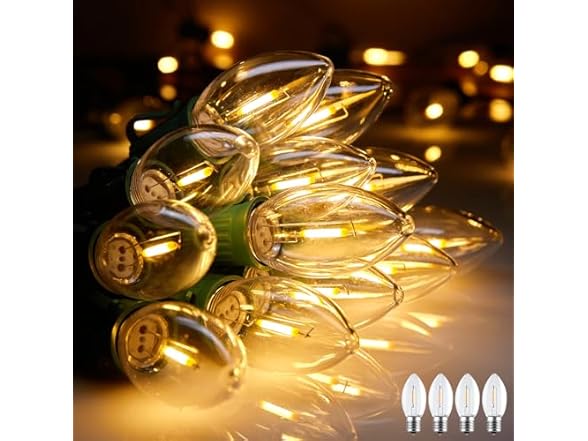 Brightown Vintage C9 Christmas Lights Outdoor, 100Ft 100 LED