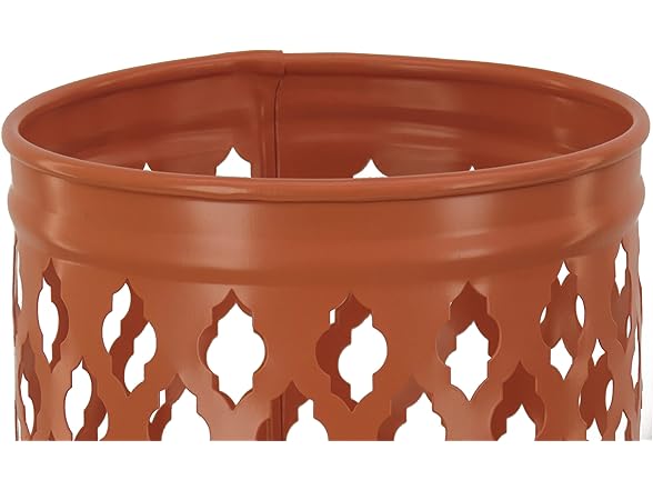 Lantern Candleholder, Pastel Orange, 12 Inches