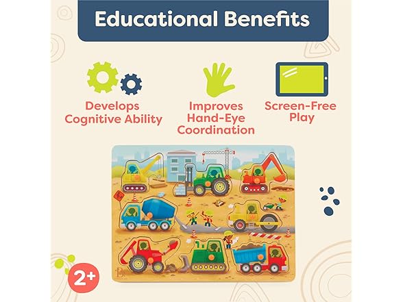 B. toys Peek & Explore Construction Trucks