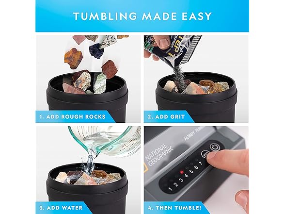 Blue Marble NATIONAL GEOGRAPHIC Rock Tumbler Refill