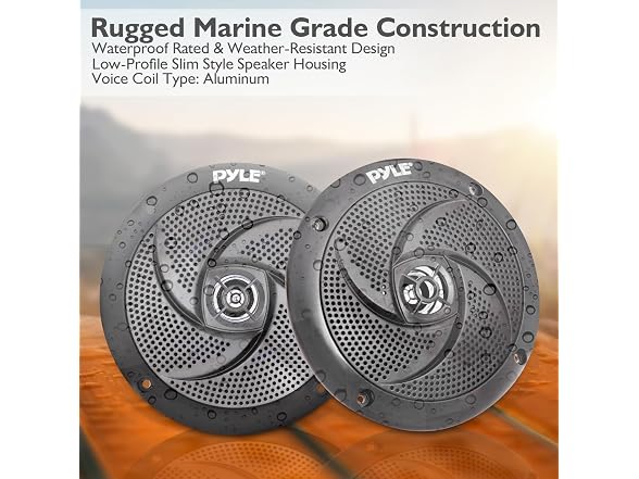Pyle Low-Profile Waterproof Marine Speakers