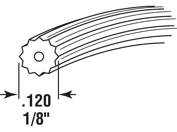 0.120 In. x 25 foot, Black Spline