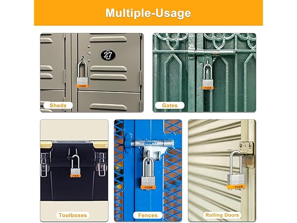 VIUIOE VIUIOE 6pcs Keyed Alike Padlocks - Long