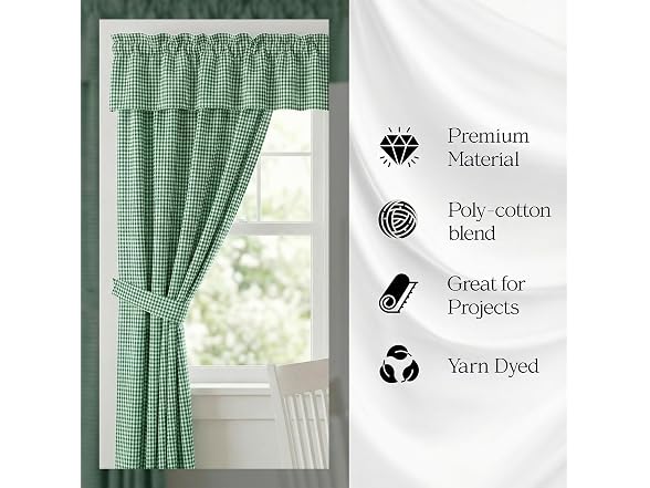 1/8 Inch Kelly Green Gingham Fabric by The Yard