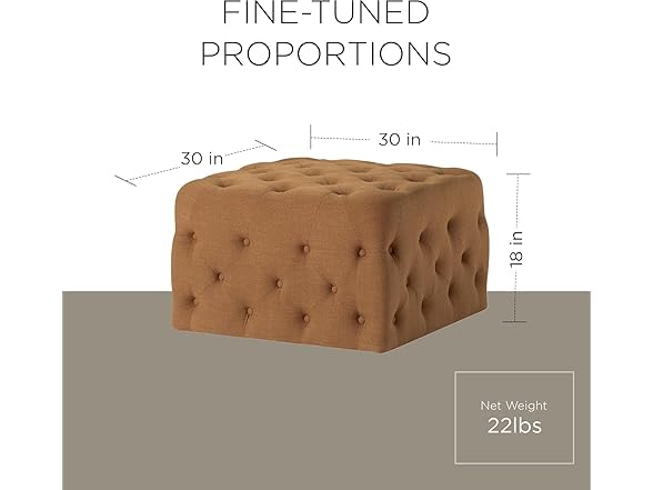 Maven Lane Henry Large Square Ottoman