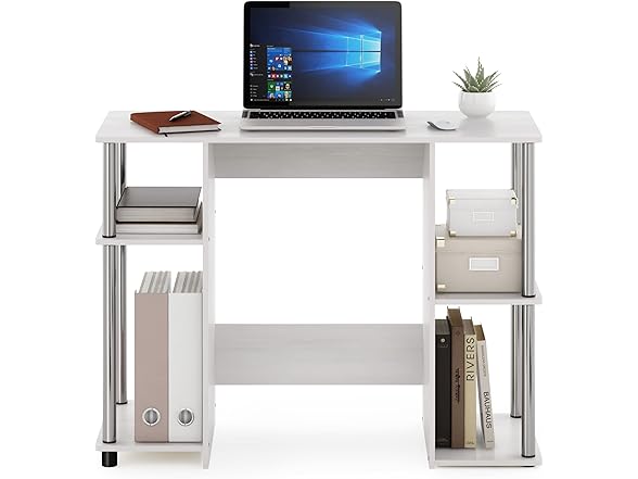 Furinno Jaya Computer Study Desk, White