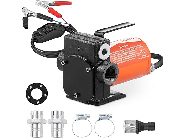 VEVOR Fuel Transfer Pump, 12V DC 5 GPM 1/10 HP