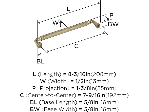 Amerock Collet 7-9/16 inch (192mm) Center-to-Center