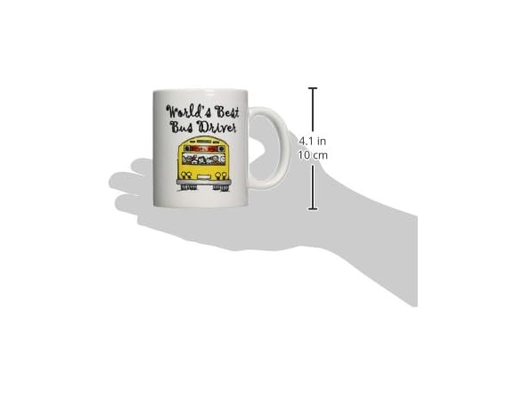 3dRose Worlds Best Bus Driver Ceramic Mug