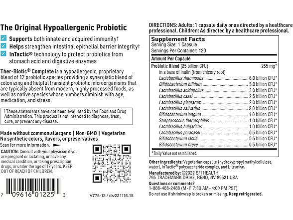 Klaire Labs Ther-Biotic Complete - 25 Billion *