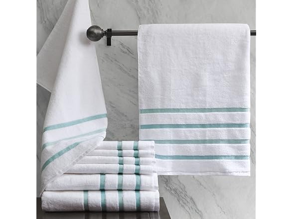 Comfort Spaces Zero Twist Bath Towel Set Cotton 8Pc