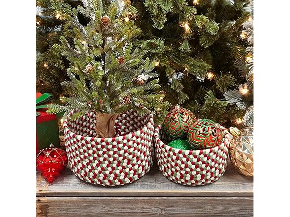 Colonial Mills Holiday Multi Braided Nesting Baskets