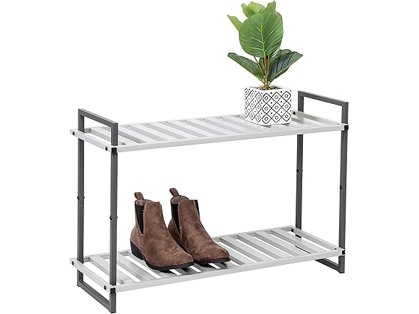 Honey-Can-Do 2-Tier Steel Shoe Rack