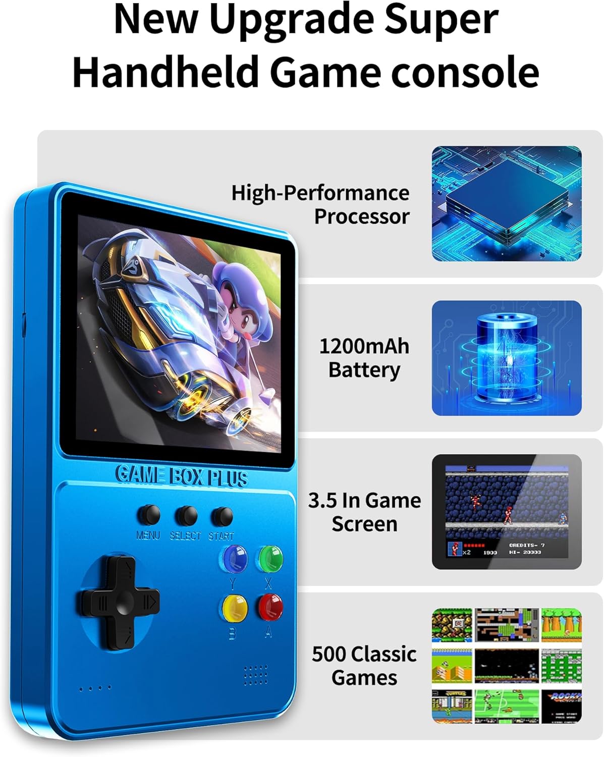 Retro Handheld Game Console 500 Games - Gallery 9