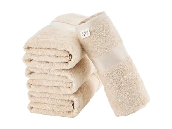 Towel Laboratory Luxury Bath Towel (30x54 inches) Beige,4Pk