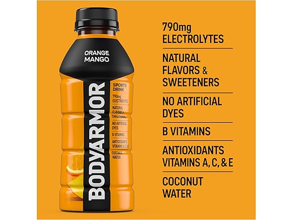 6PK BODYARMOR Sports Drink, Orange Mango