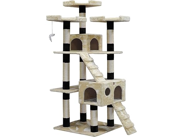 Go Pet Club 72" Cat Tree Tower w/ Condos