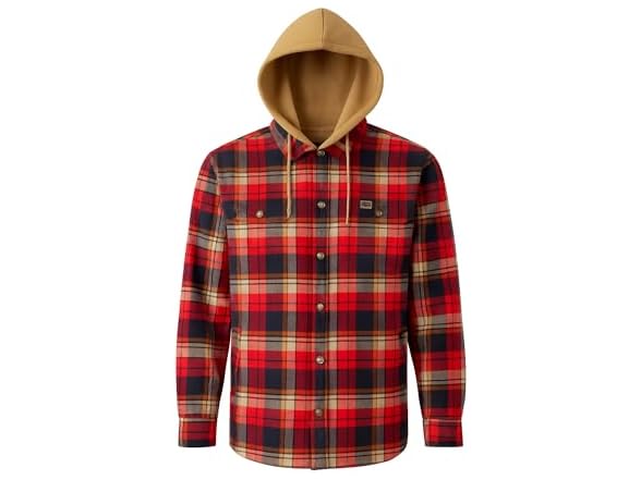 Field & Stream Mens Decoy Hooded Flannel Shirt Jkt