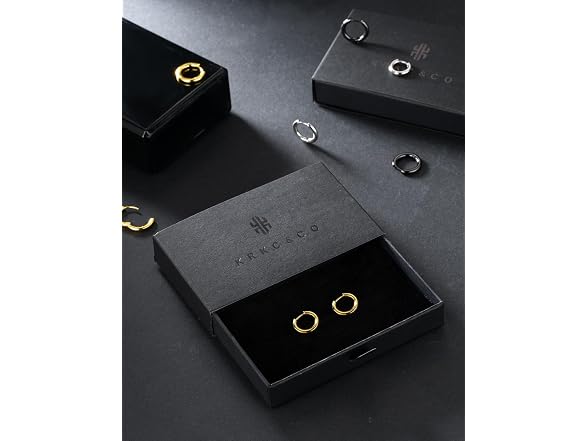KRKC&CO NS610135 Hoop earrings men