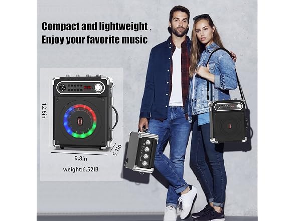 JAUYXIAN PA Speaker 2 Wireless Mics